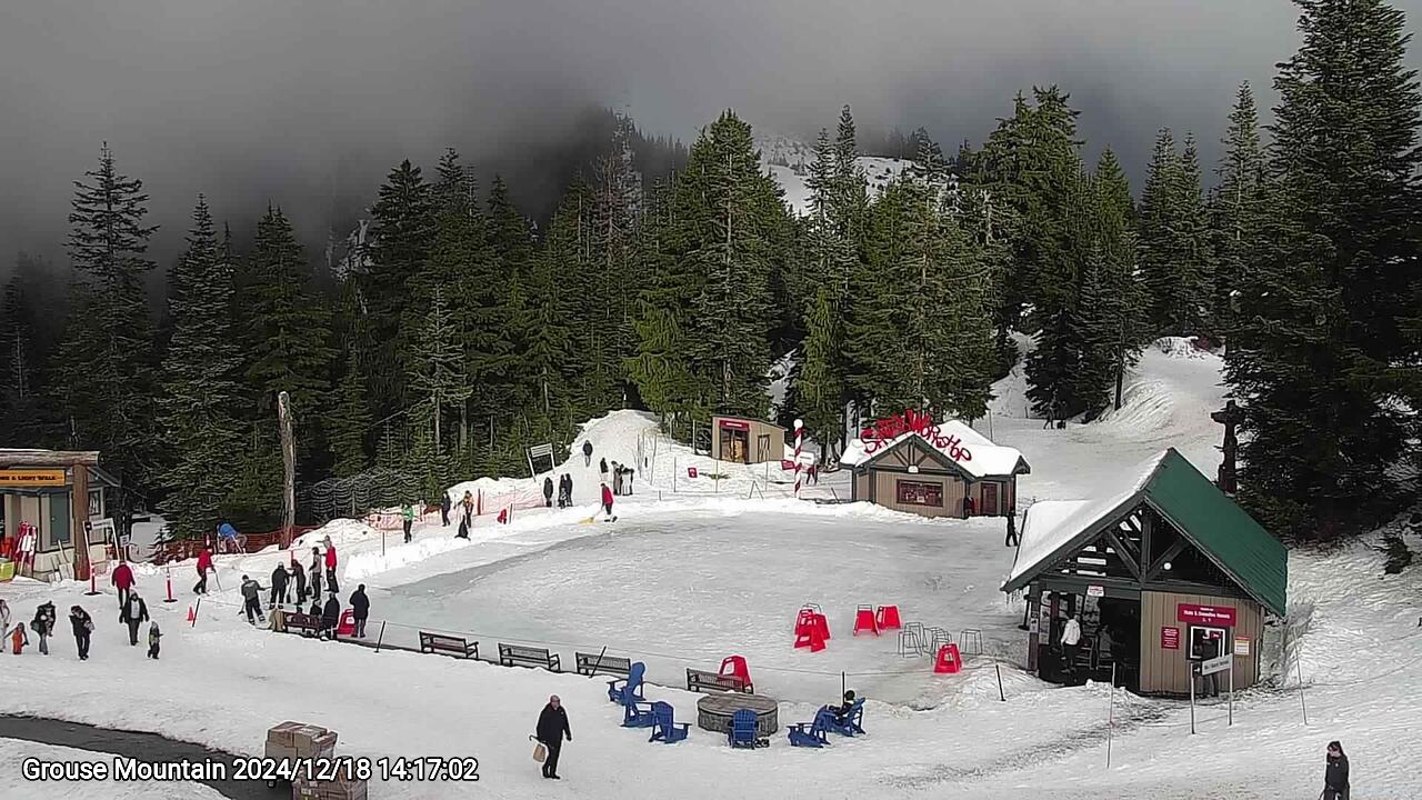 Webcam frame from Grouse Mountain on 2024/12/18