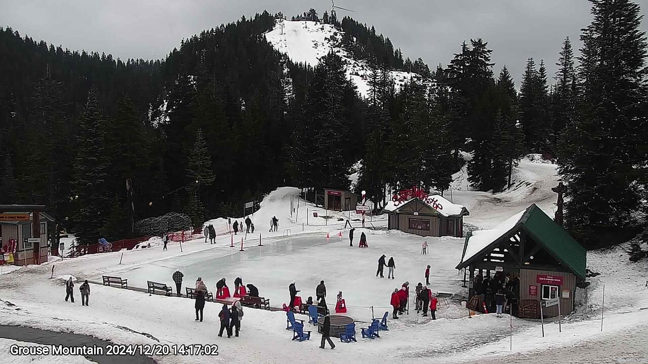 Webcam frame from Grouse Mountain on 2024/12/20