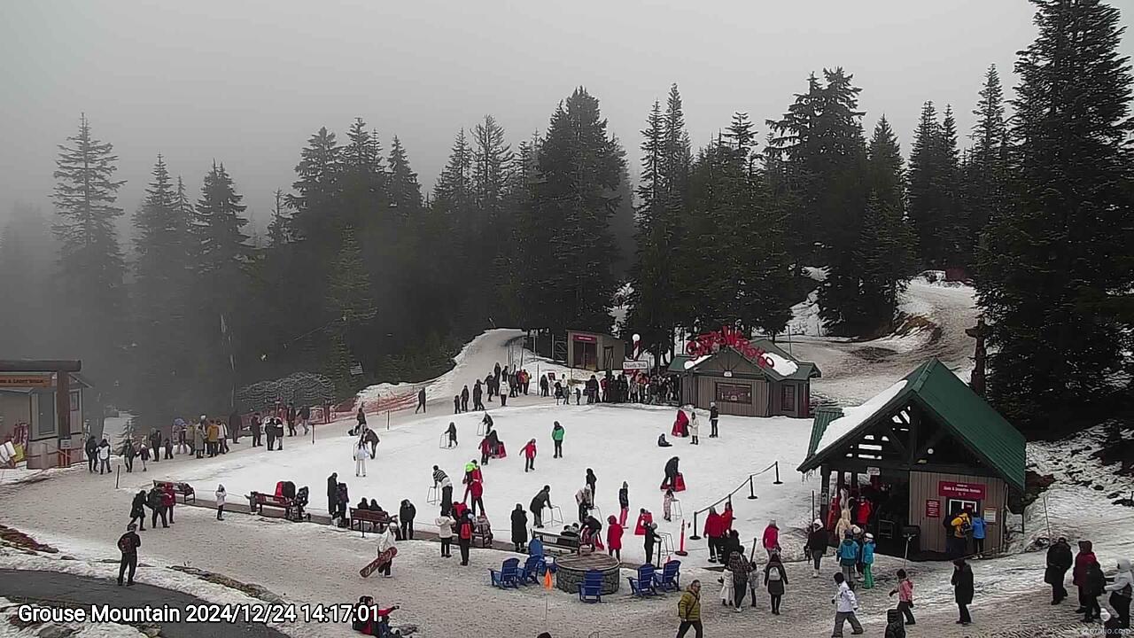 Webcam frame from Grouse Mountain on 2024/12/24