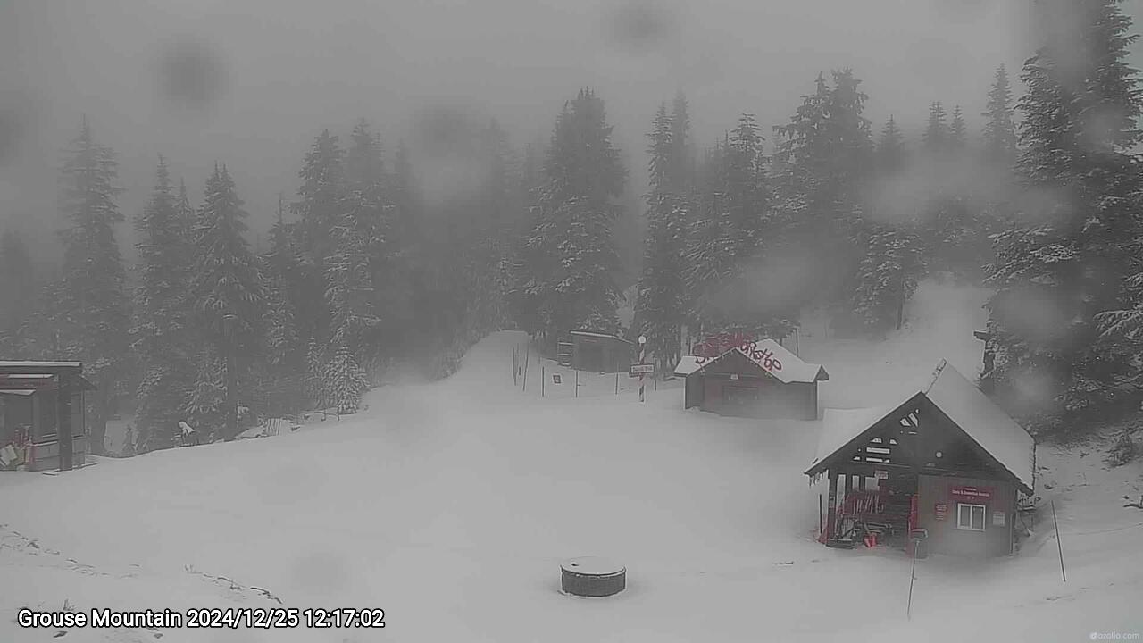 Webcam frame from Grouse Mountain at 2024/12/25 12:00