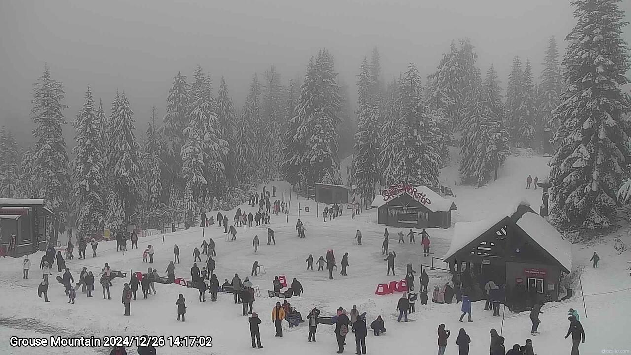 Webcam frame from Grouse Mountain on 2024/12/26