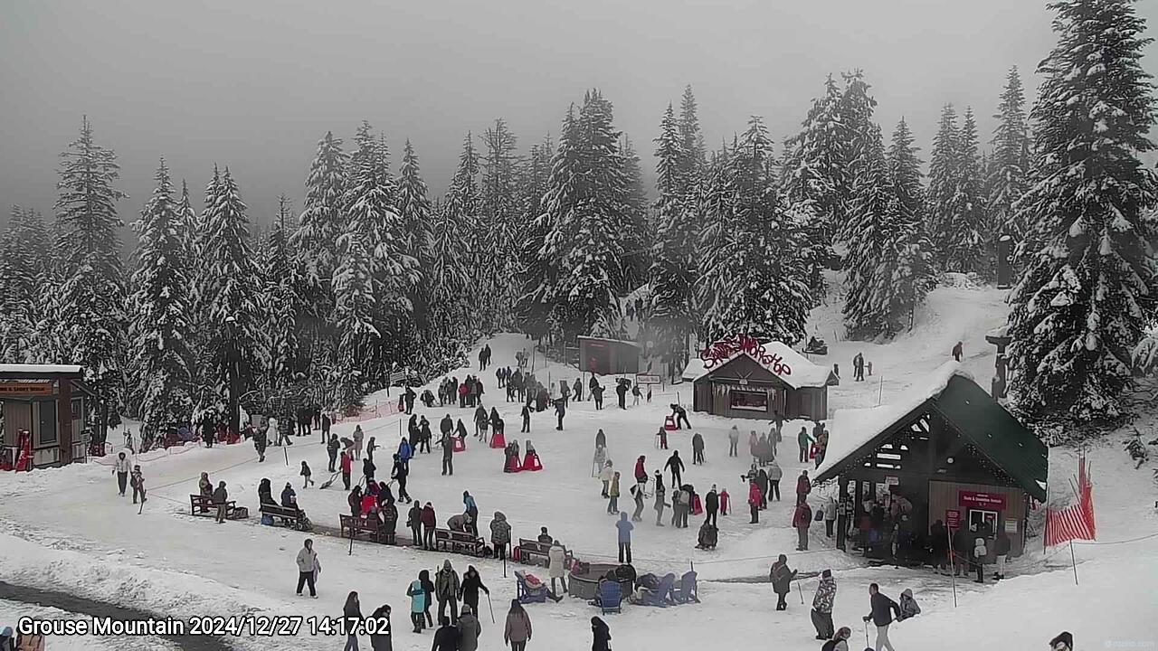 Webcam frame from Grouse Mountain on 2024/12/27