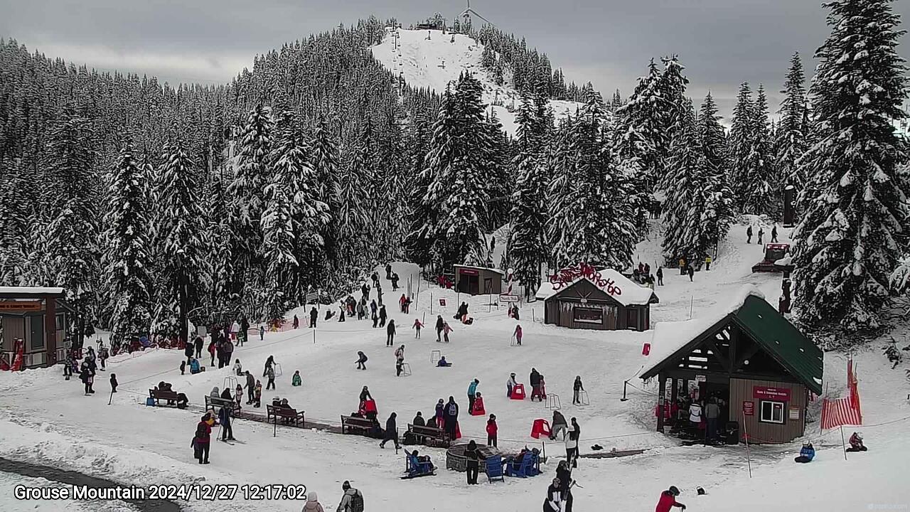 Webcam frame from Grouse Mountain at 2024/12/27 12:00
