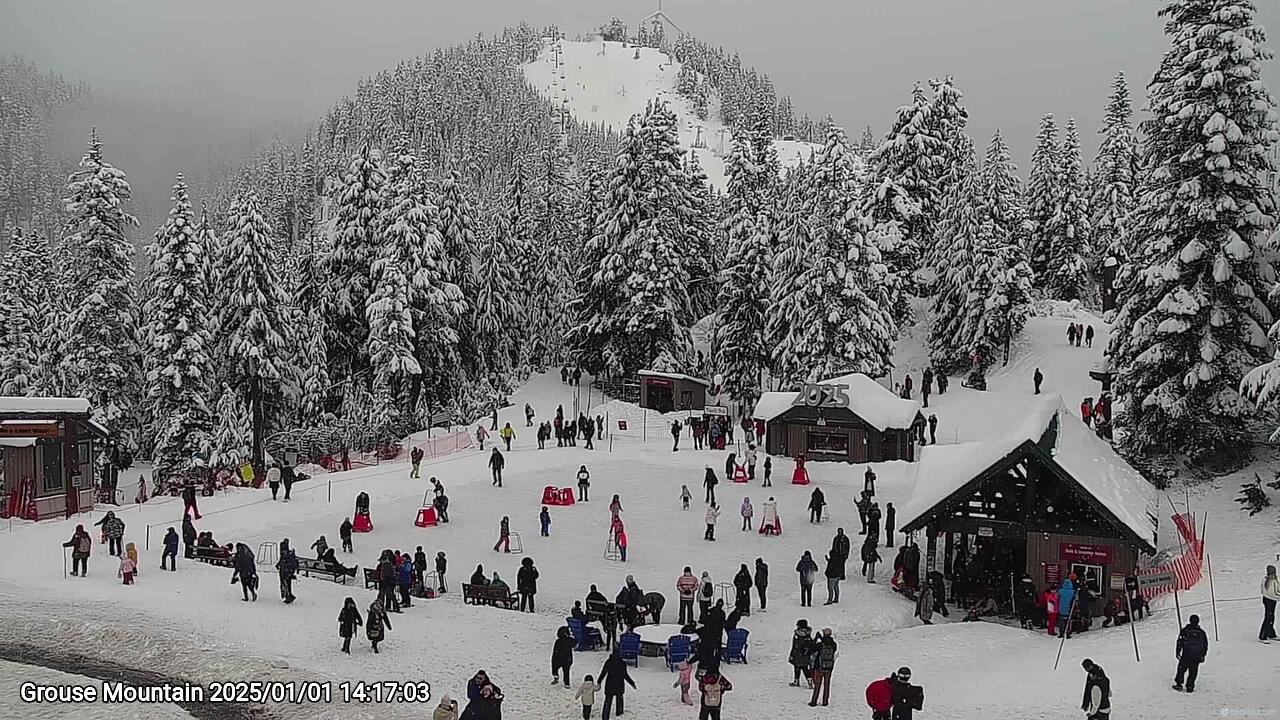 Webcam frame from Grouse Mountain on 2025/01/01