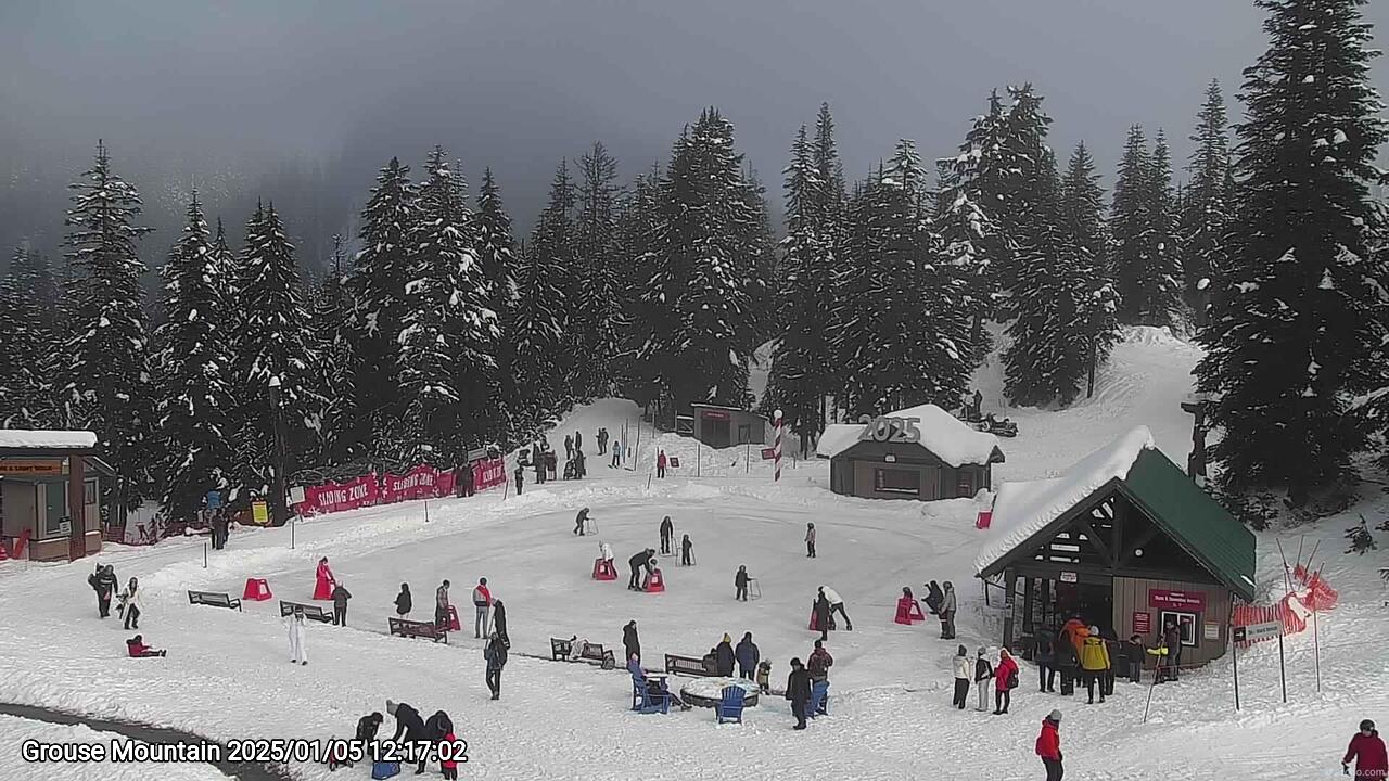 Webcam frame from Grouse Mountain at 2025/01/05 12:00