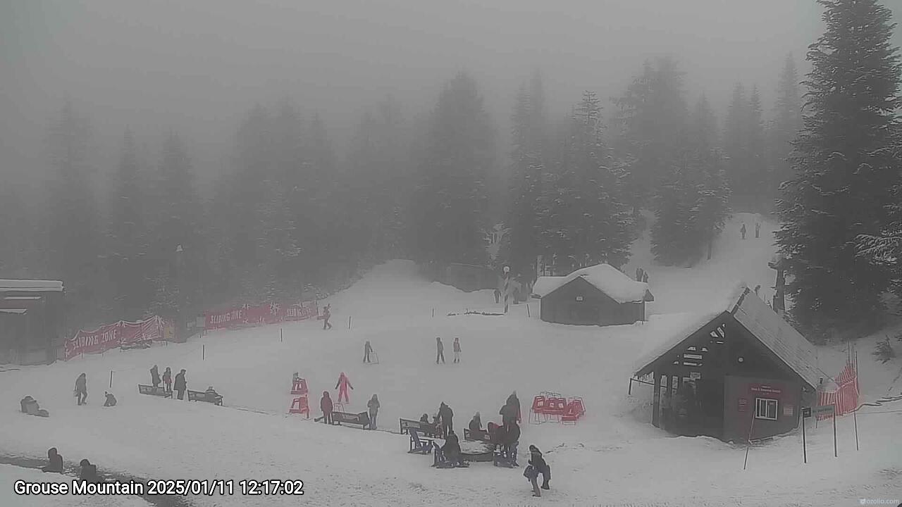 Webcam frame from Grouse Mountain at 2025/01/11 12:00