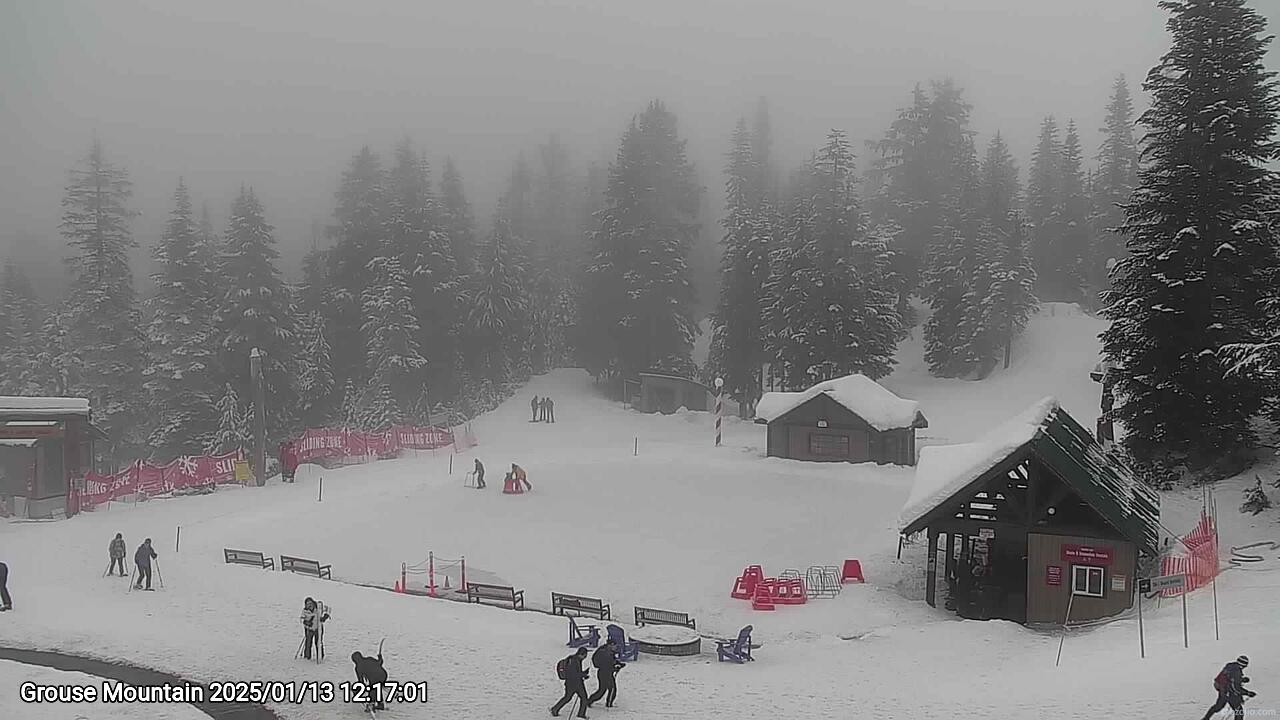 Webcam frame from Grouse Mountain at 2025/01/13 12:00