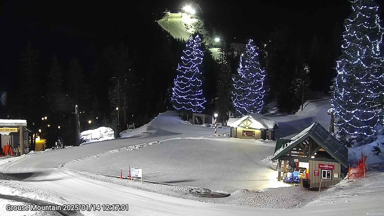 Webcam frame from Grouse Mountain at 2025/01/14 12:00