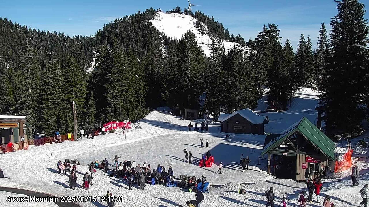 Webcam frame from Grouse Mountain at 2025/01/15 12:00