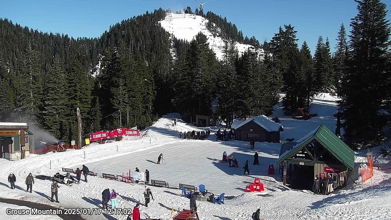 Webcam frame from Grouse Mountain at 2025/01/17 12:00