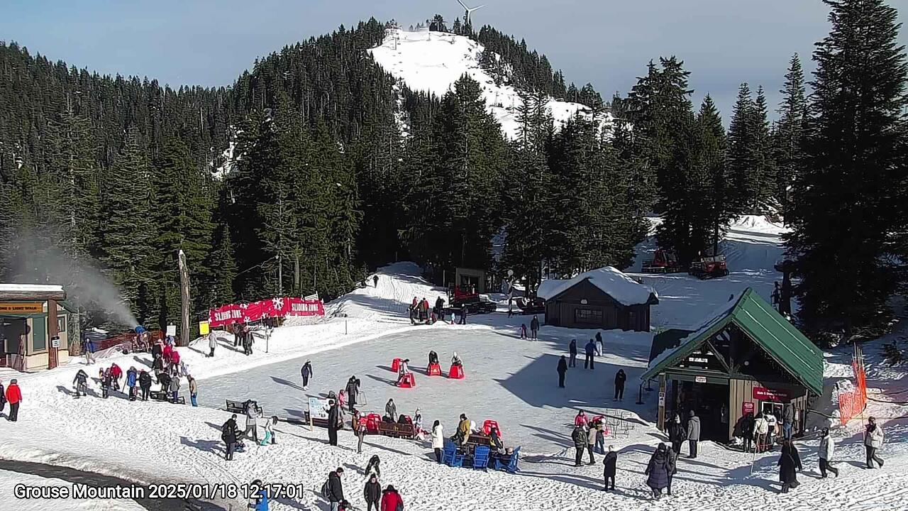 Webcam frame from Grouse Mountain at 2025/01/18 12:00