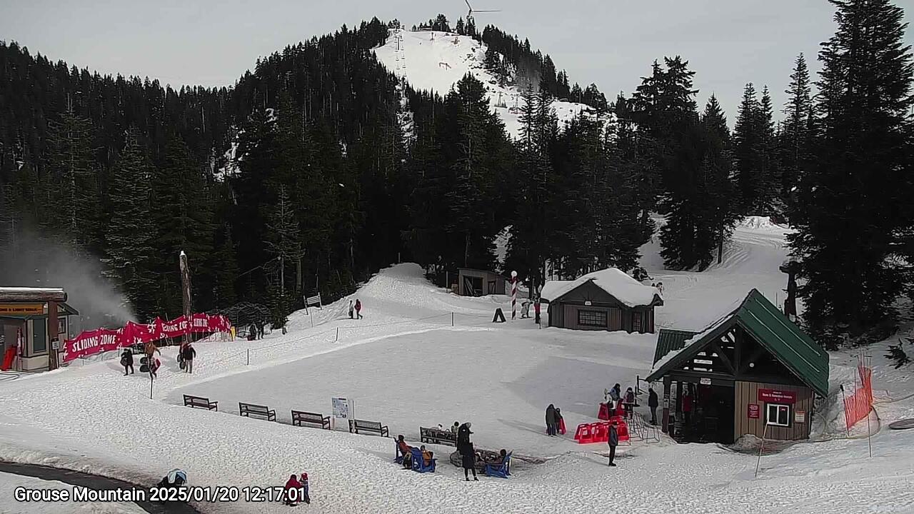 Webcam frame from Grouse Mountain at 2025/01/20 12:00