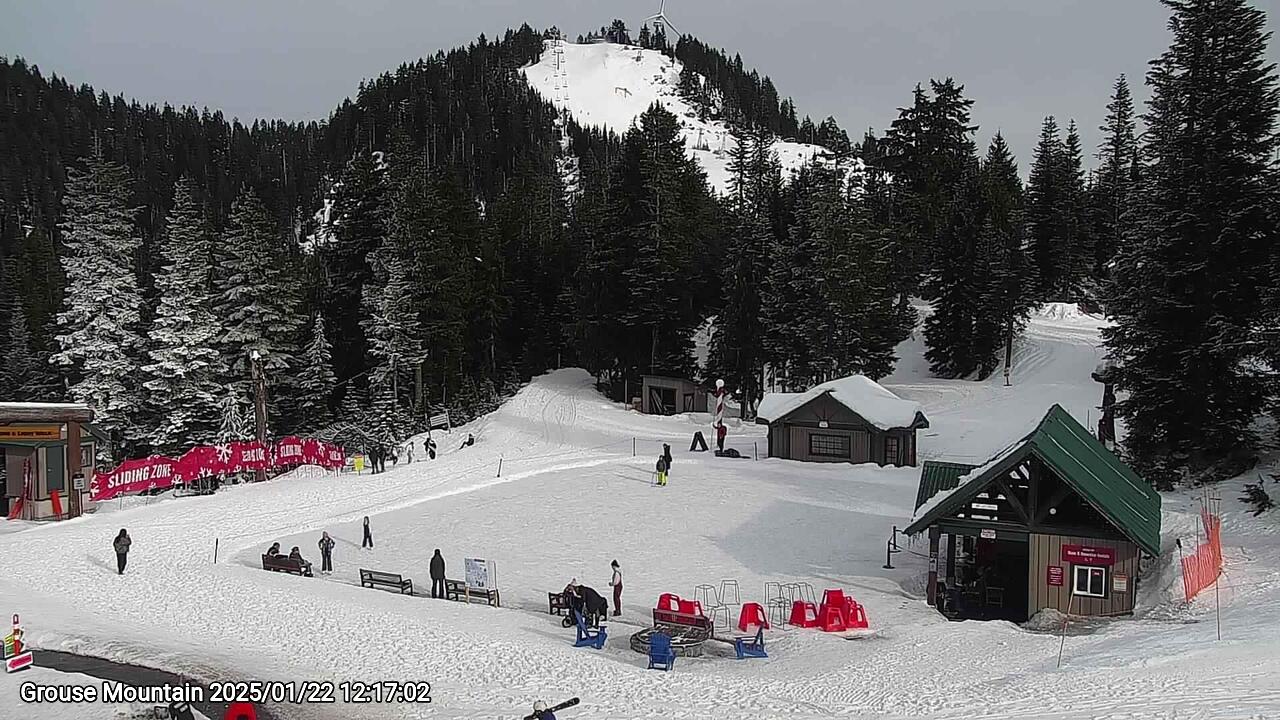 Webcam frame from Grouse Mountain at 2025/01/22 12:00