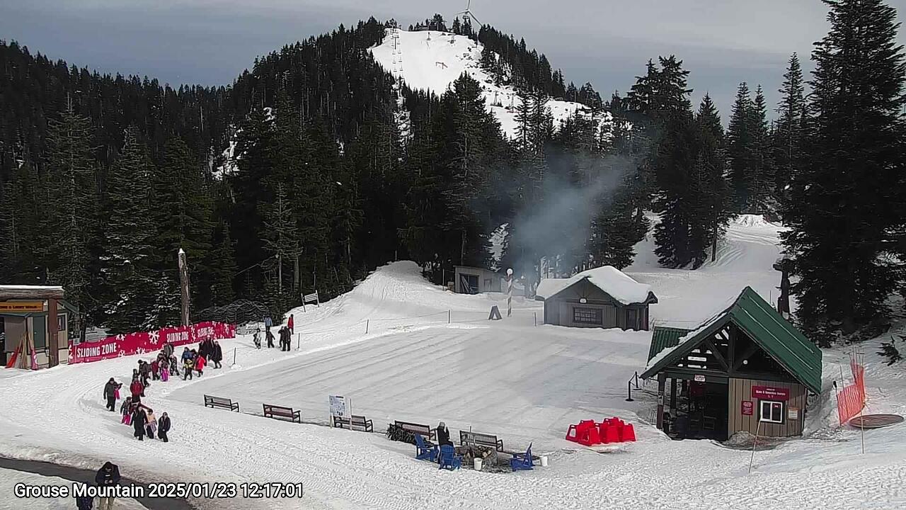 Webcam frame from Grouse Mountain at 2025/01/23 12:00