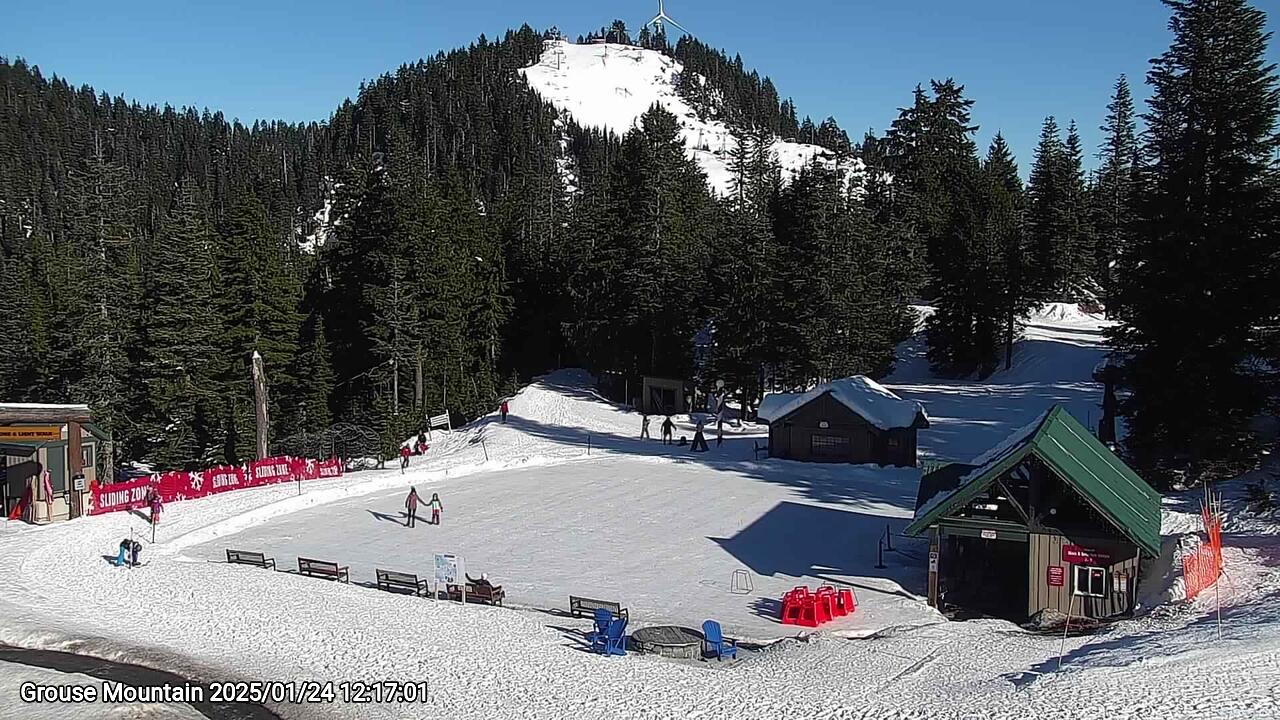 Webcam frame from Grouse Mountain at 2025/01/24 12:00