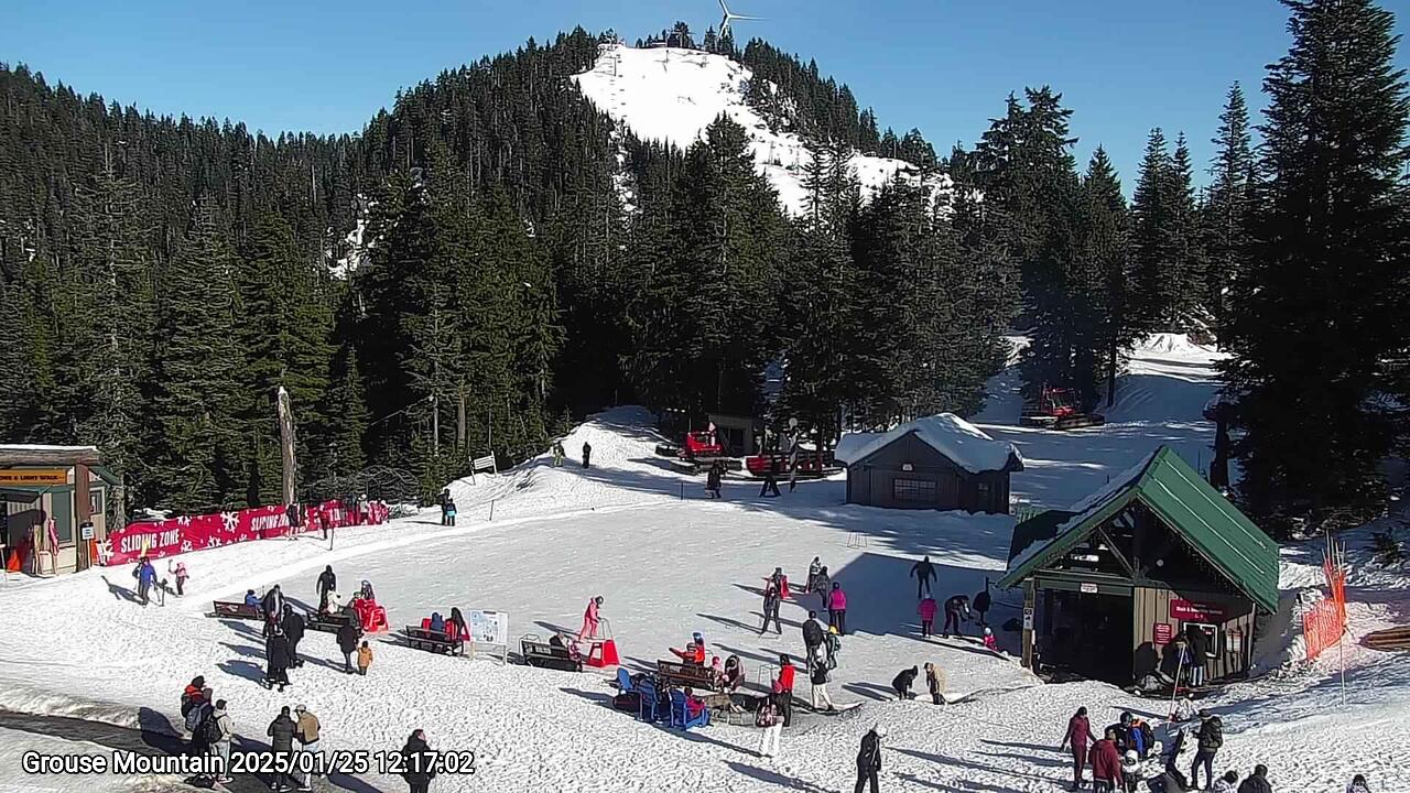 Webcam frame from Grouse Mountain at 2025/01/25 12:00