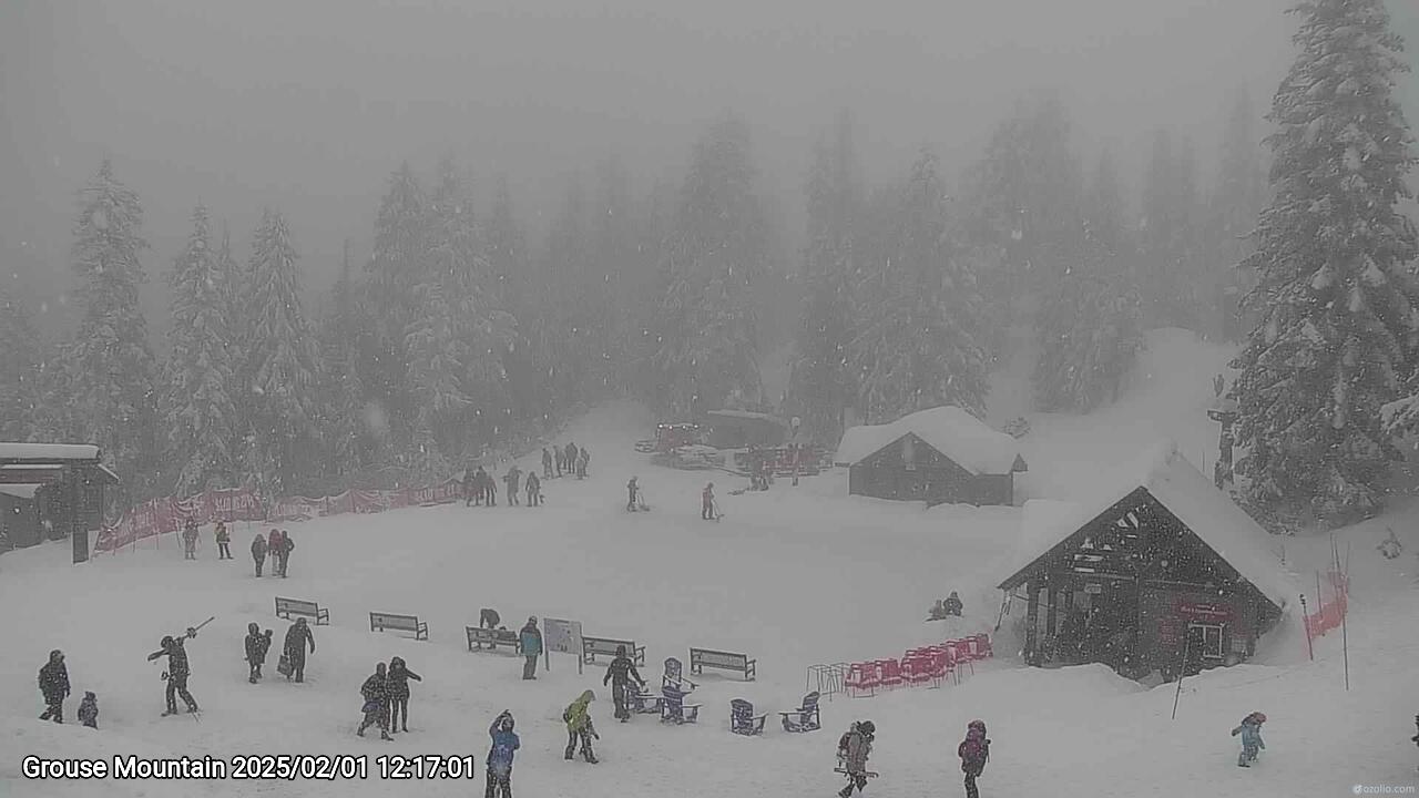 Webcam frame from Grouse Mountain at 2025/02/01 12:00