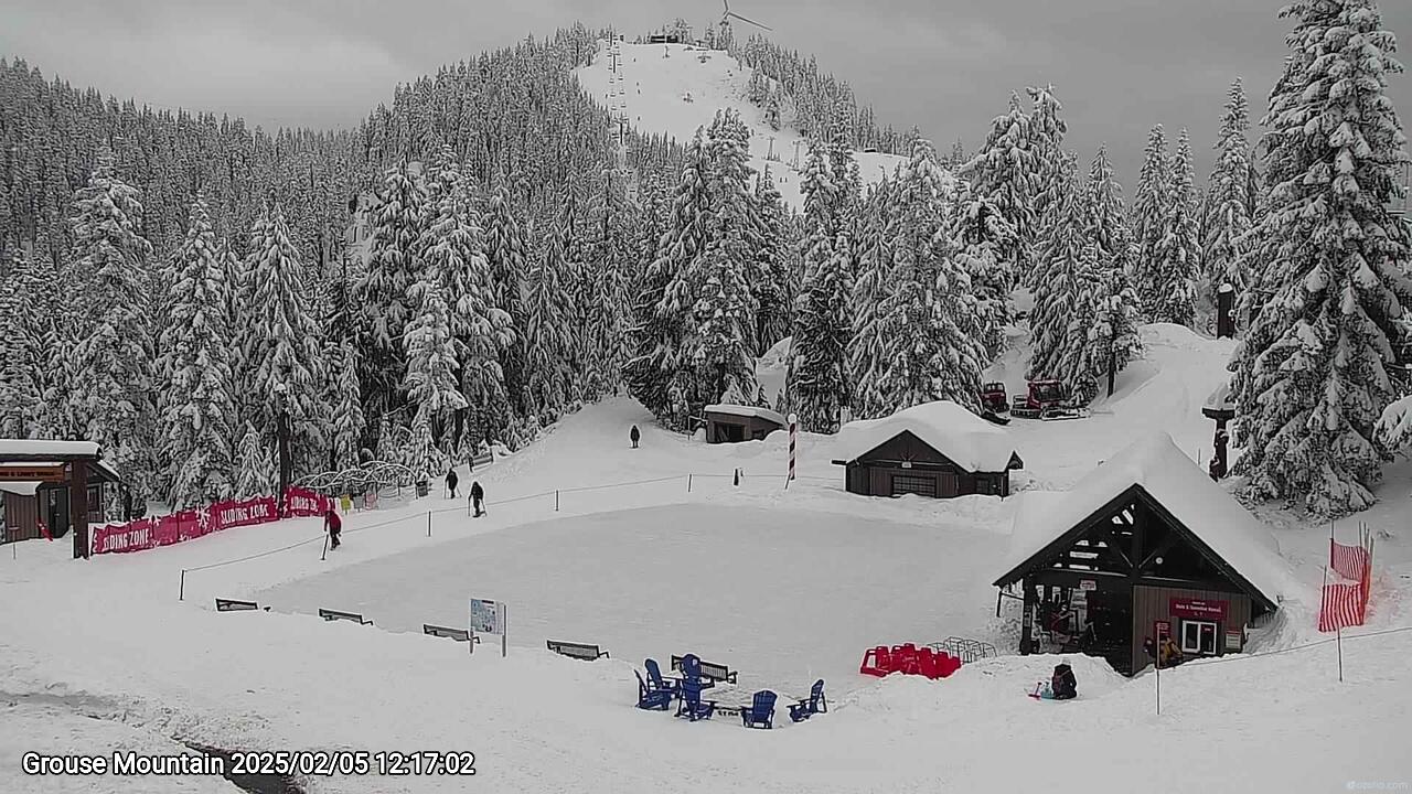 Webcam frame from Grouse Mountain at 2025/02/05 12:00