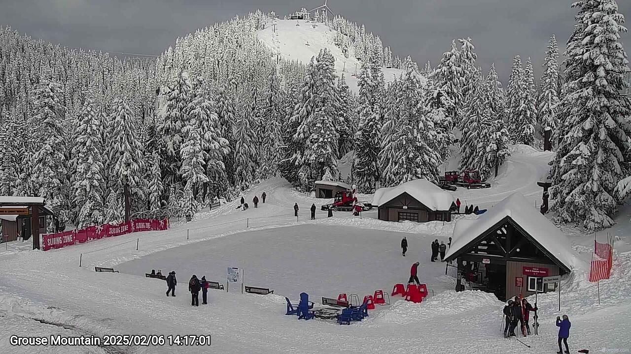 Webcam frame from Grouse Mountain on 2025/02/06