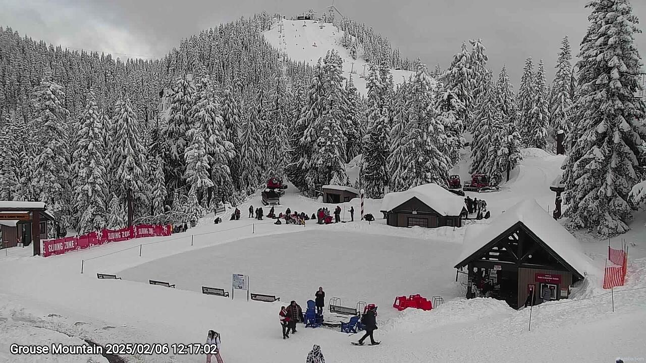 Webcam frame from Grouse Mountain at 2025/02/06 12:00