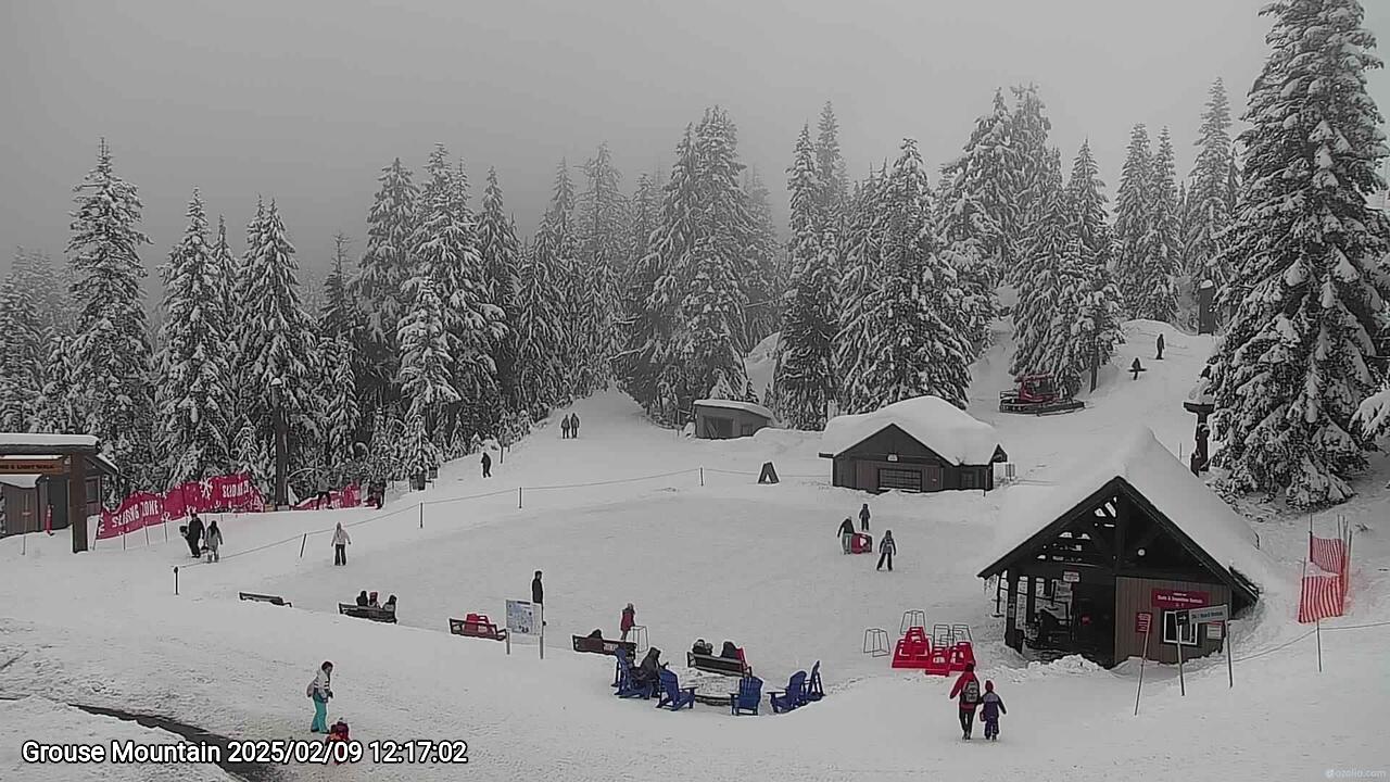 Webcam frame from Grouse Mountain at 2025/02/09 12:00