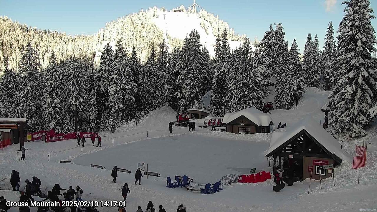 Webcam frame from Grouse Mountain on 2025/02/10