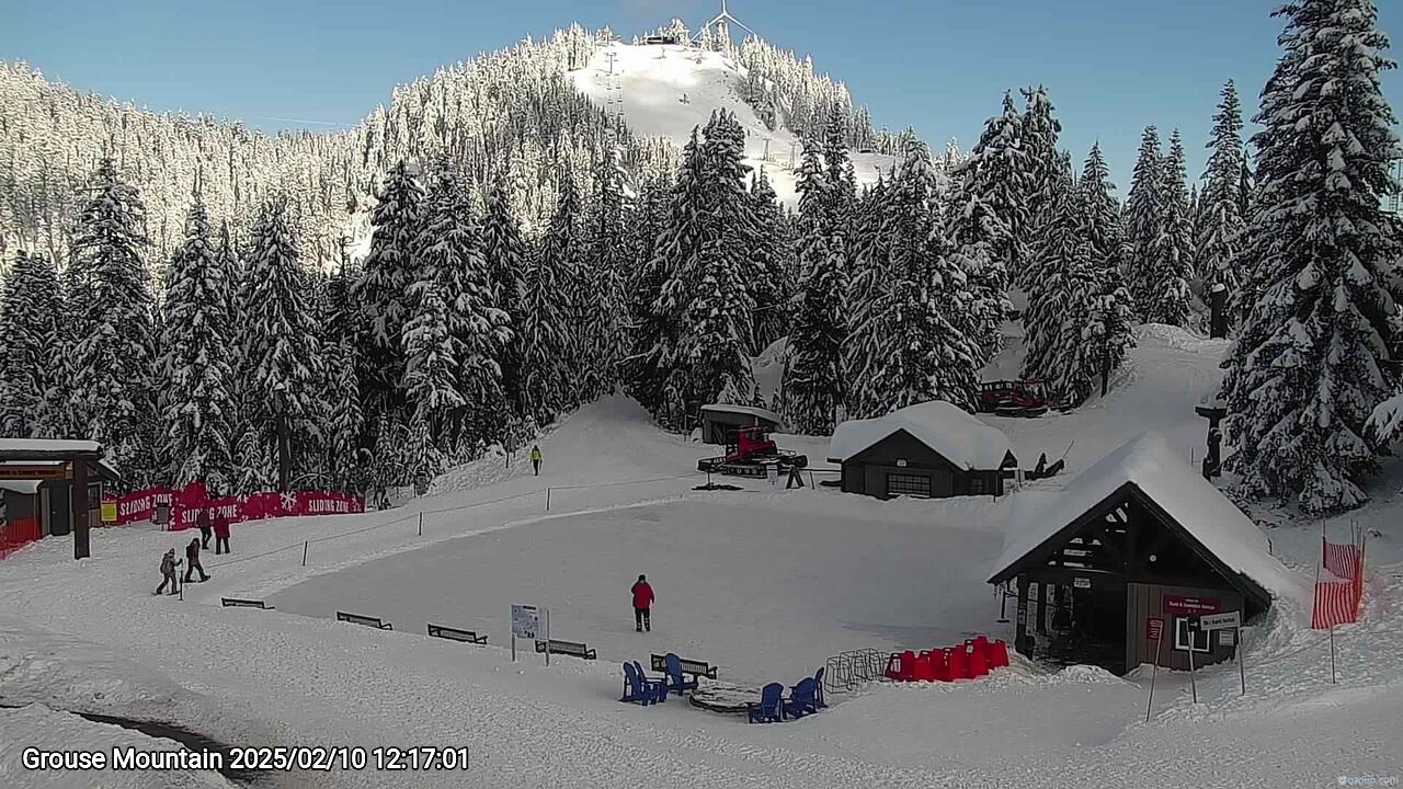 Webcam frame from Grouse Mountain at 2025/02/10 12:00