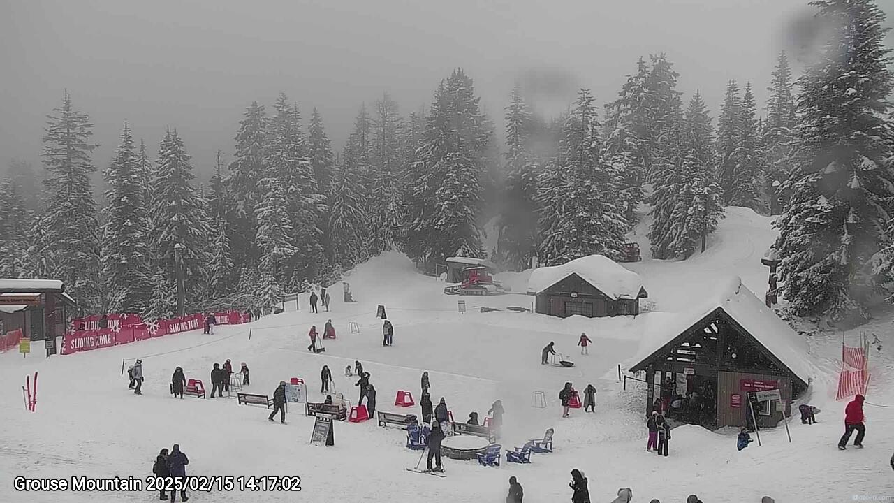 Webcam frame from Grouse Mountain on 2025/02/15
