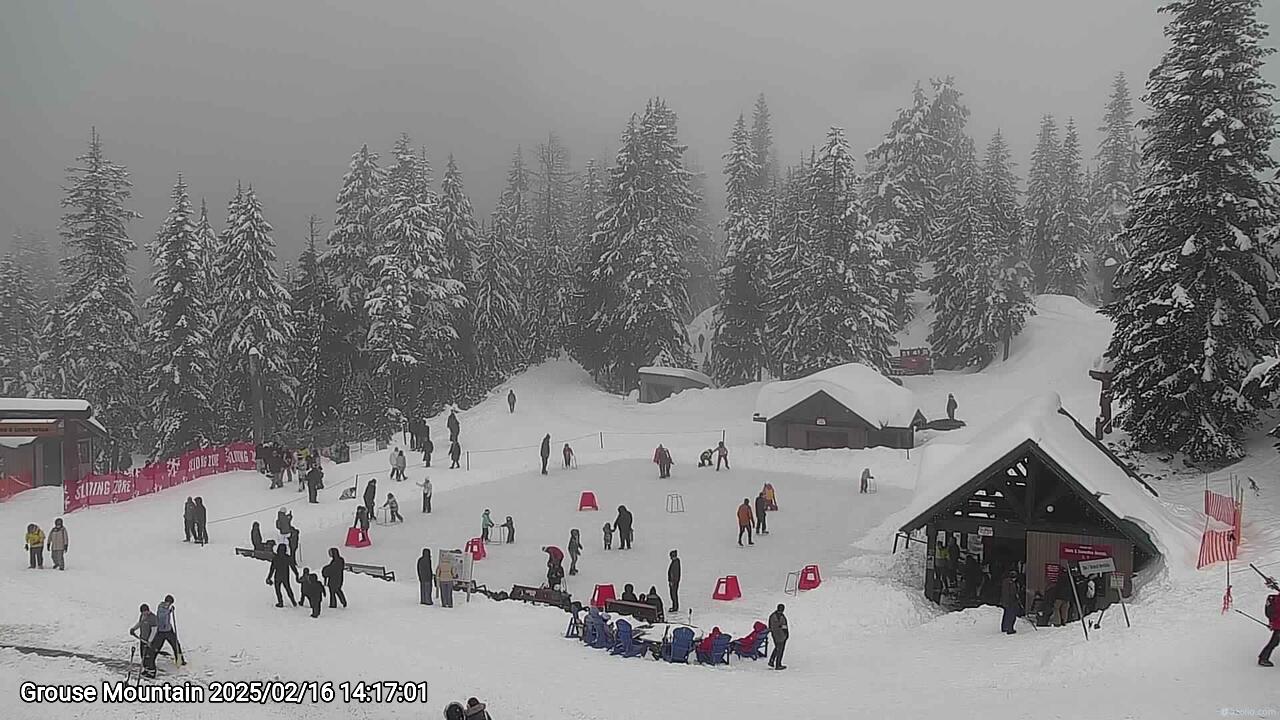 Webcam frame from Grouse Mountain on 2025/02/16
