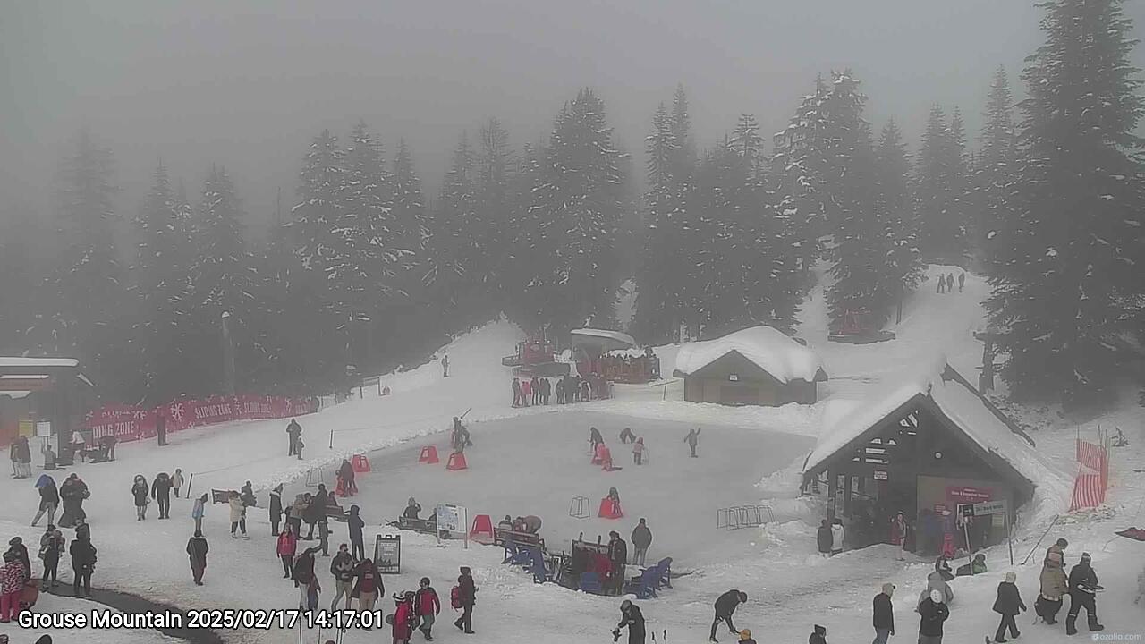 Webcam frame from Grouse Mountain on 2025/02/17