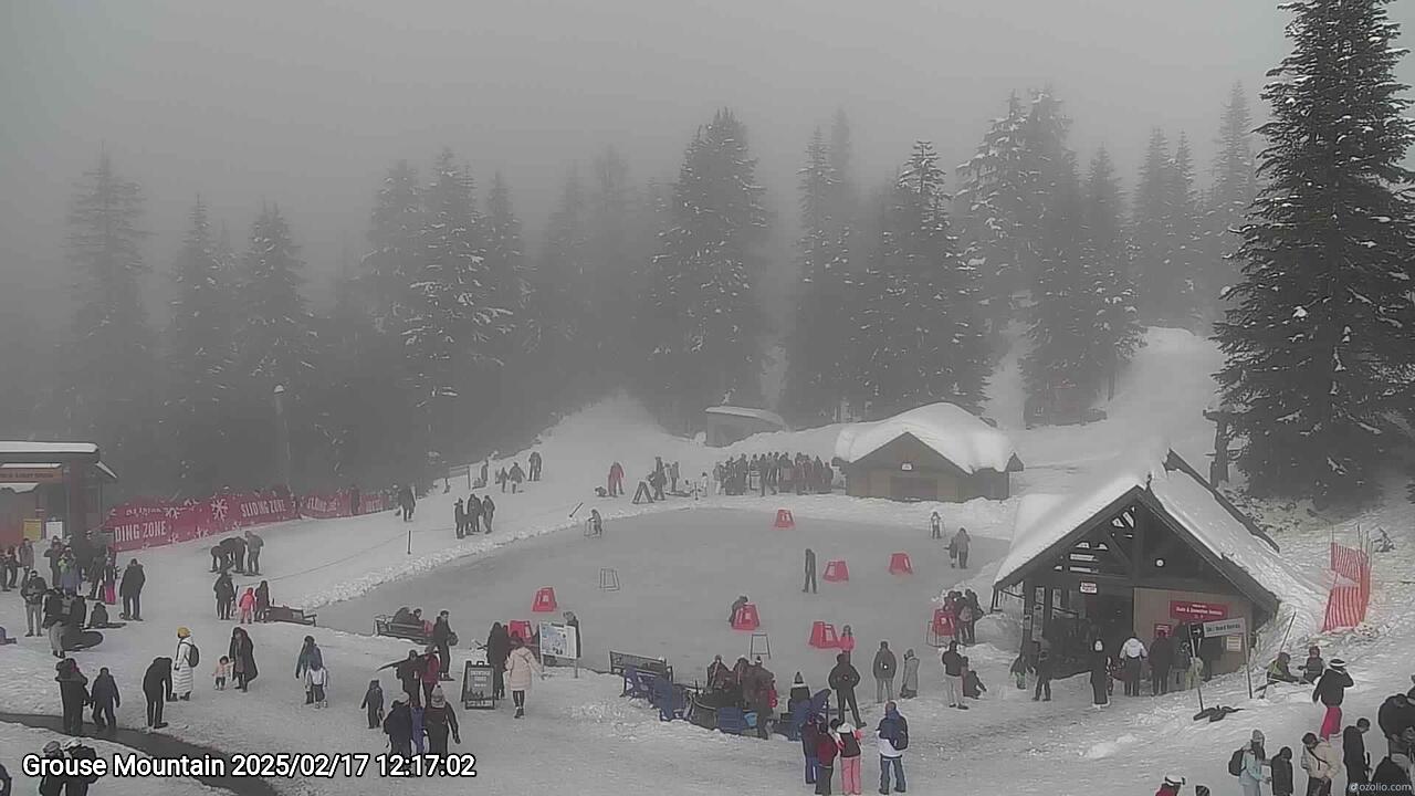 Webcam frame from Grouse Mountain at 2025/02/17 12:00