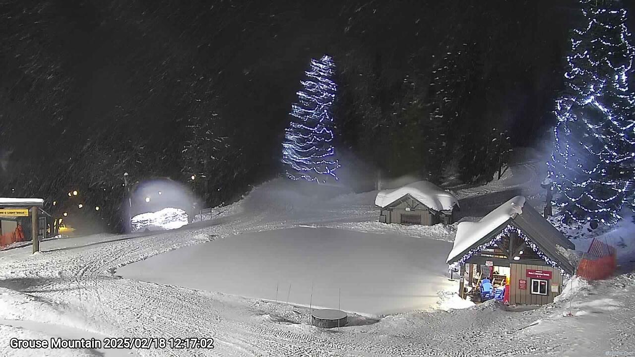 Webcam frame from Grouse Mountain at 2025/02/18 12:00