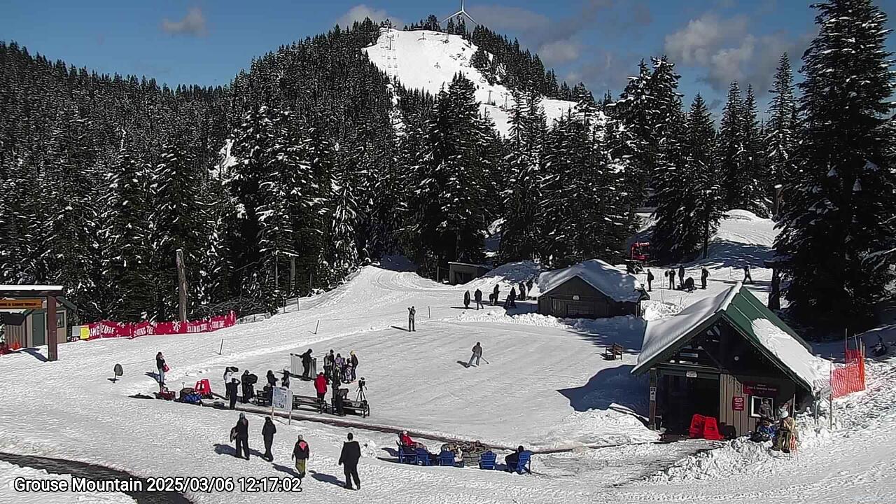 Webcam frame from Grouse Mountain at 2025/03/06 12:00