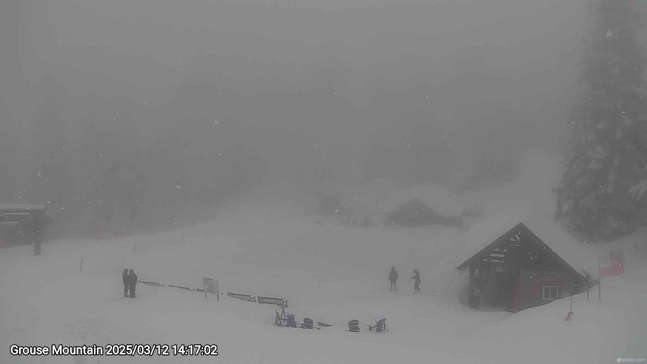 Webcam frame from Grouse Mountain on 2025/03/12