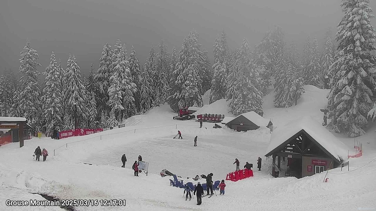 Webcam frame from Grouse Mountain at 2025/03/16 12:00