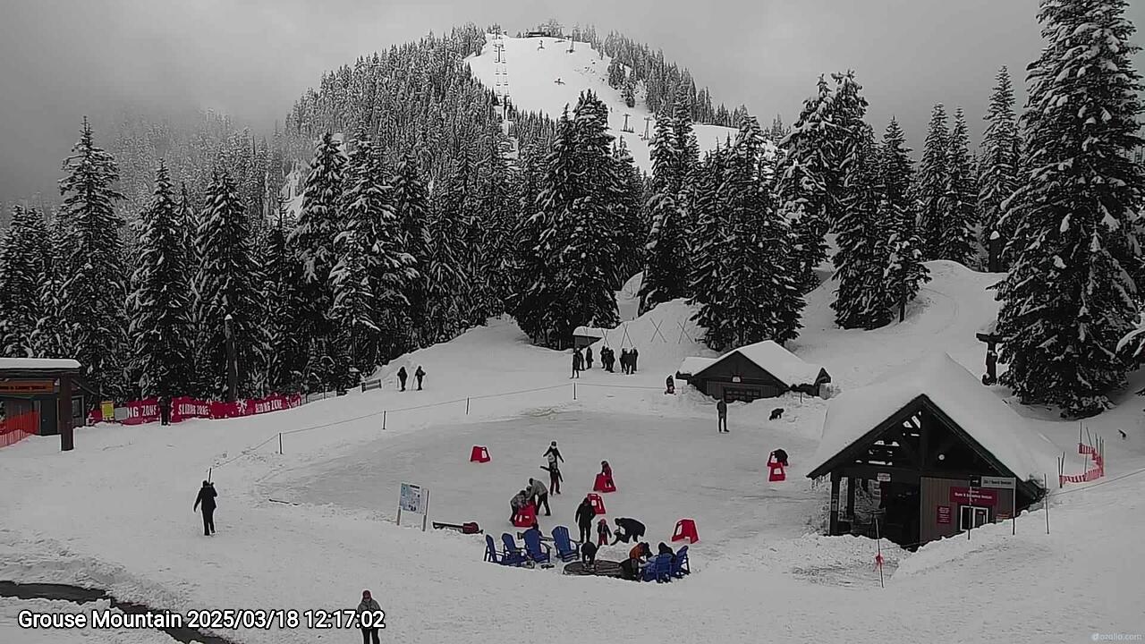 Webcam frame from Grouse Mountain at 2025/03/18 12:00
