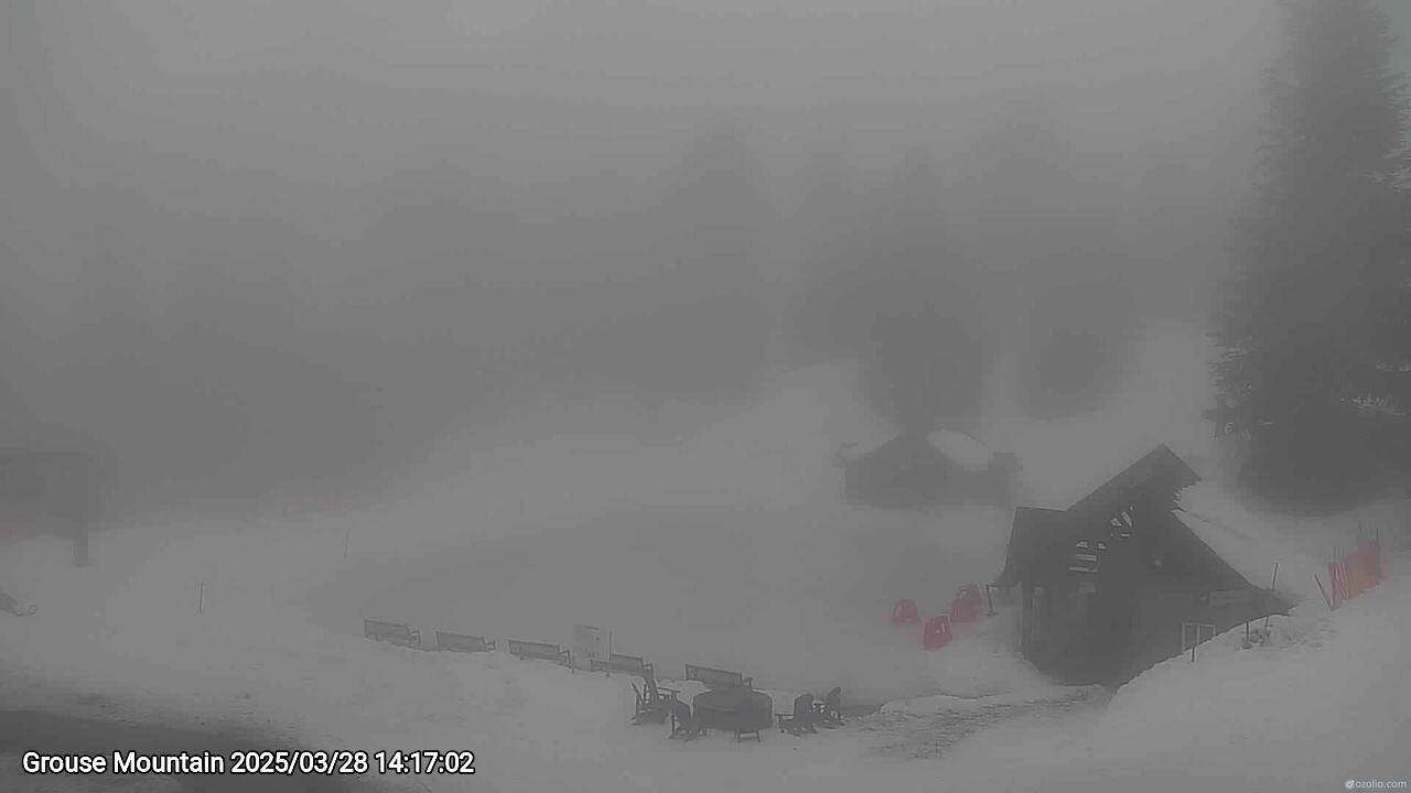 Webcam frame from Grouse Mountain on 2025/03/28