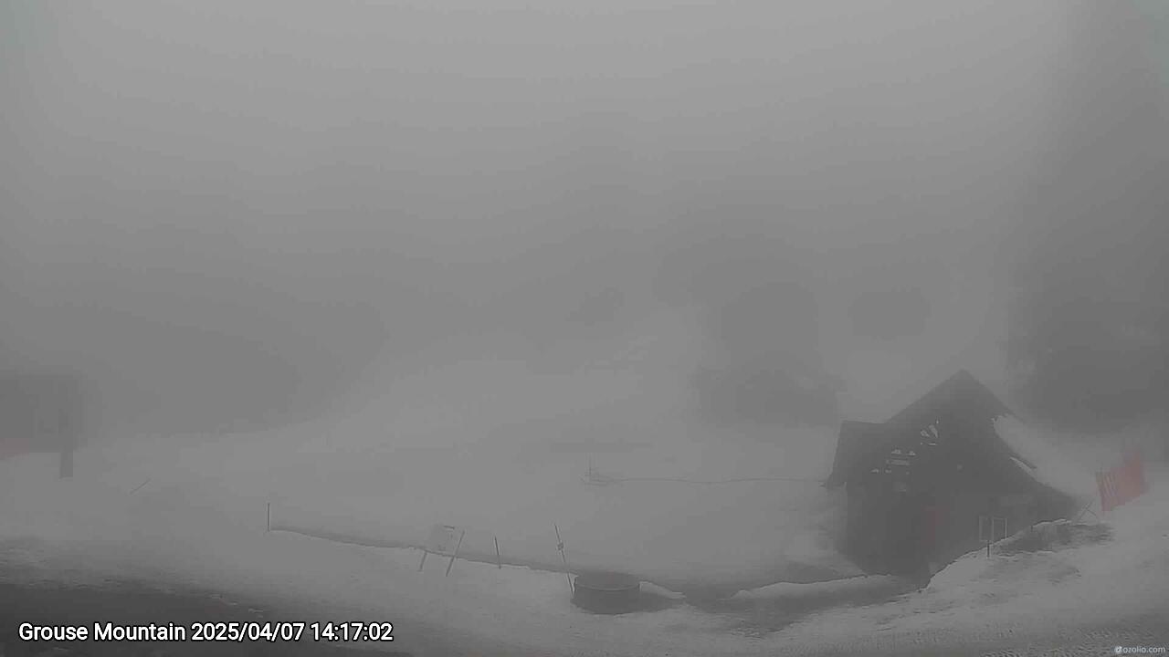 Webcam frame from Grouse Mountain on 2025/04/07