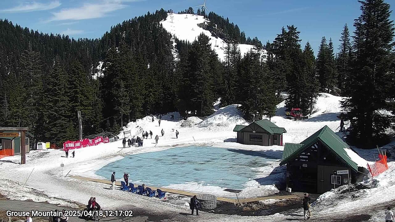 Webcam frame from Grouse Mountain at 2025/04/18 12:00