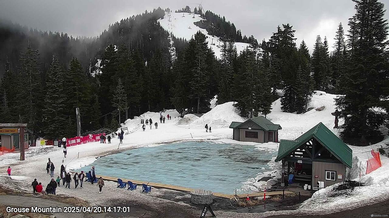 Webcam frame from Grouse Mountain on 2025/04/20