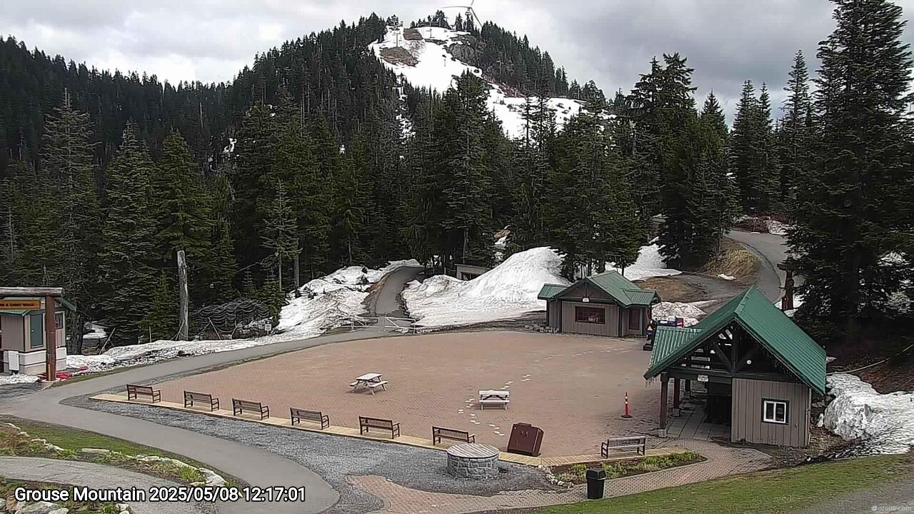 Webcam frame from Grouse Mountain at 2025/05/08 12:00