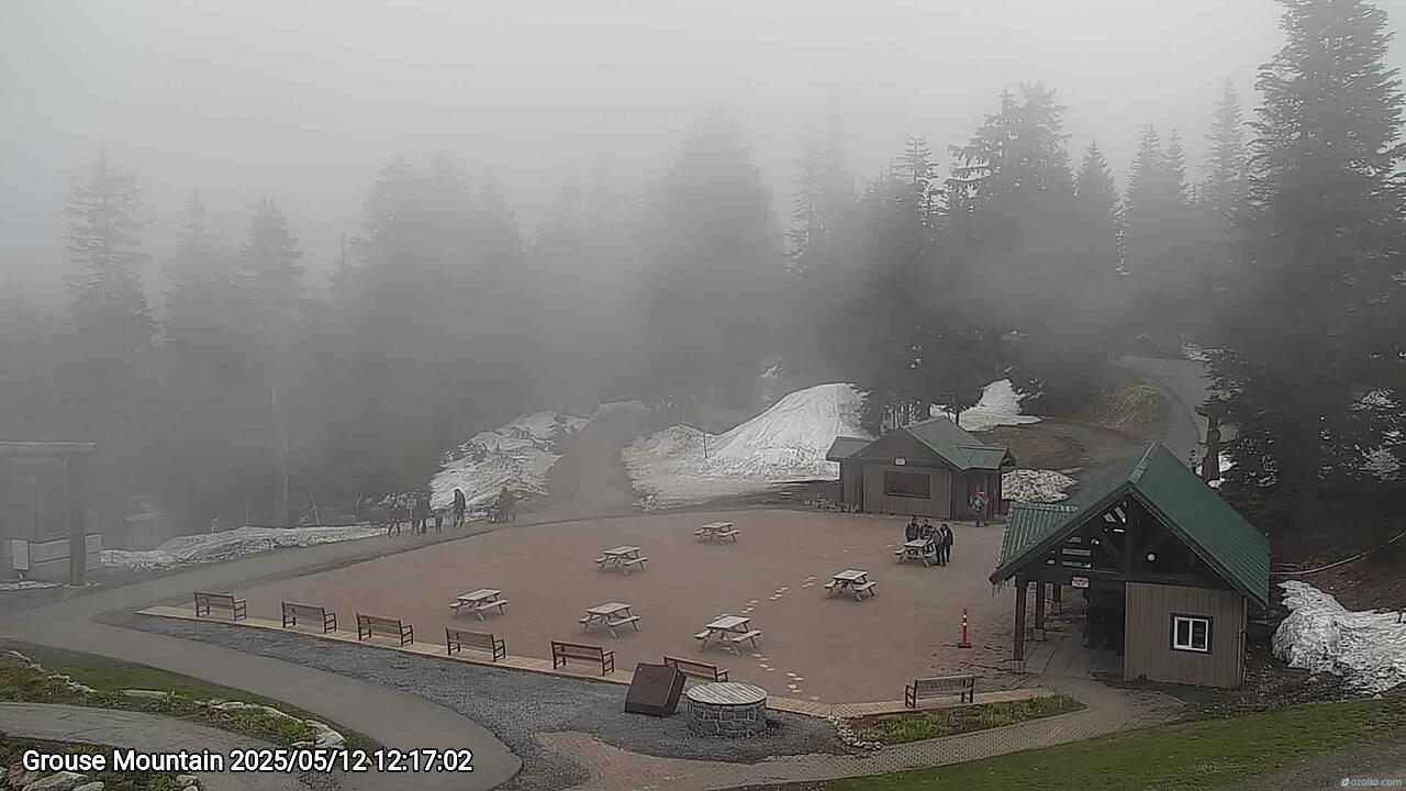 Webcam frame from Grouse Mountain at 2025/05/12 12:00