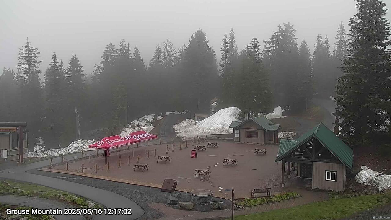 Webcam frame from Grouse Mountain at 2025/05/16 12:00