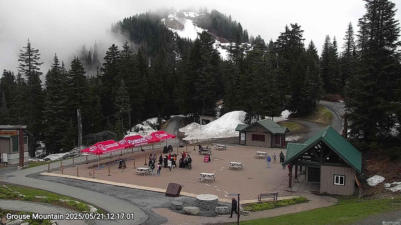 Webcam frame from Grouse Mountain at 2025/05/21 12:00