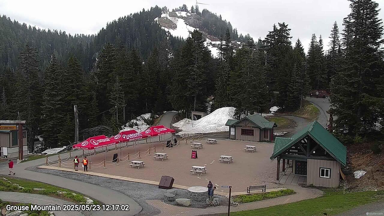 Webcam frame from Grouse Mountain at 2025/05/23 12:00