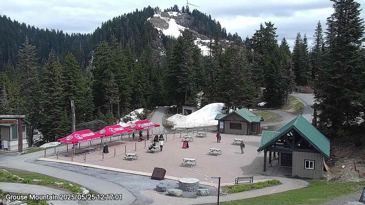 Webcam frame from Grouse Mountain at 2025/05/25 12:00