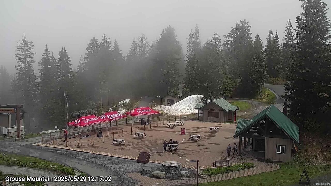 Webcam frame from Grouse Mountain at 2025/05/29 12:00
