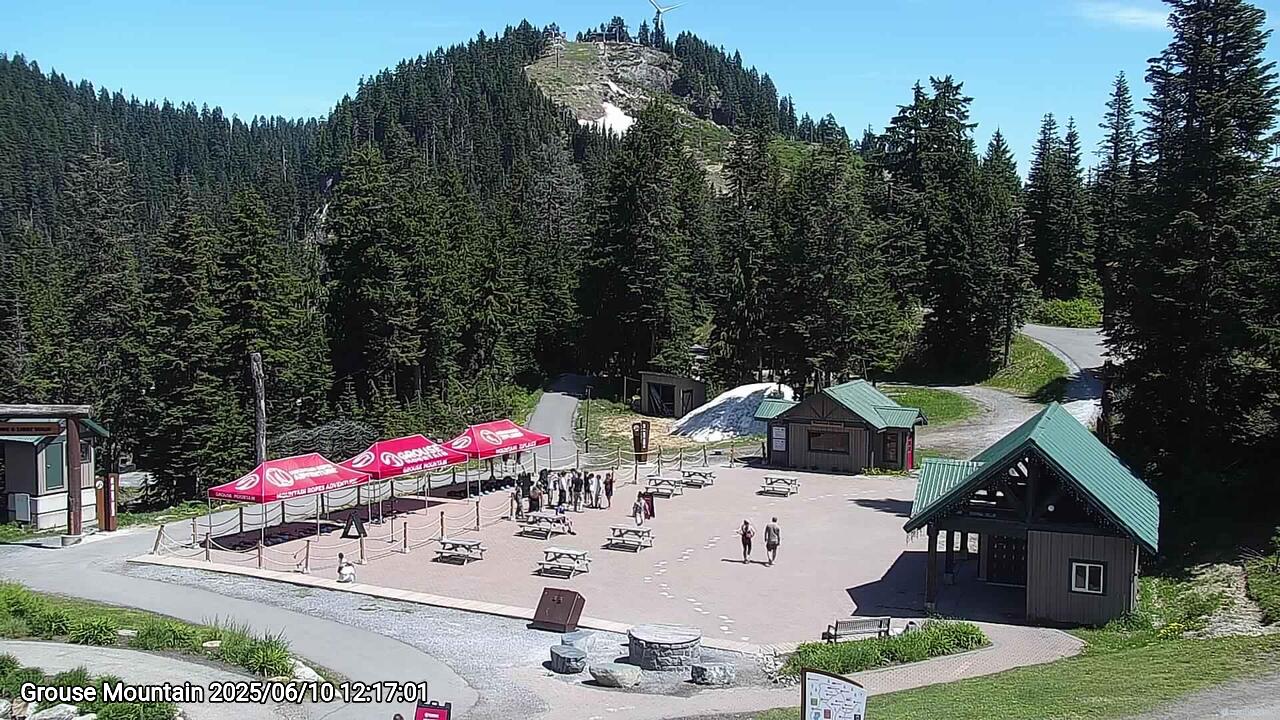 Webcam frame from Grouse Mountain at 2025/06/10 12:00