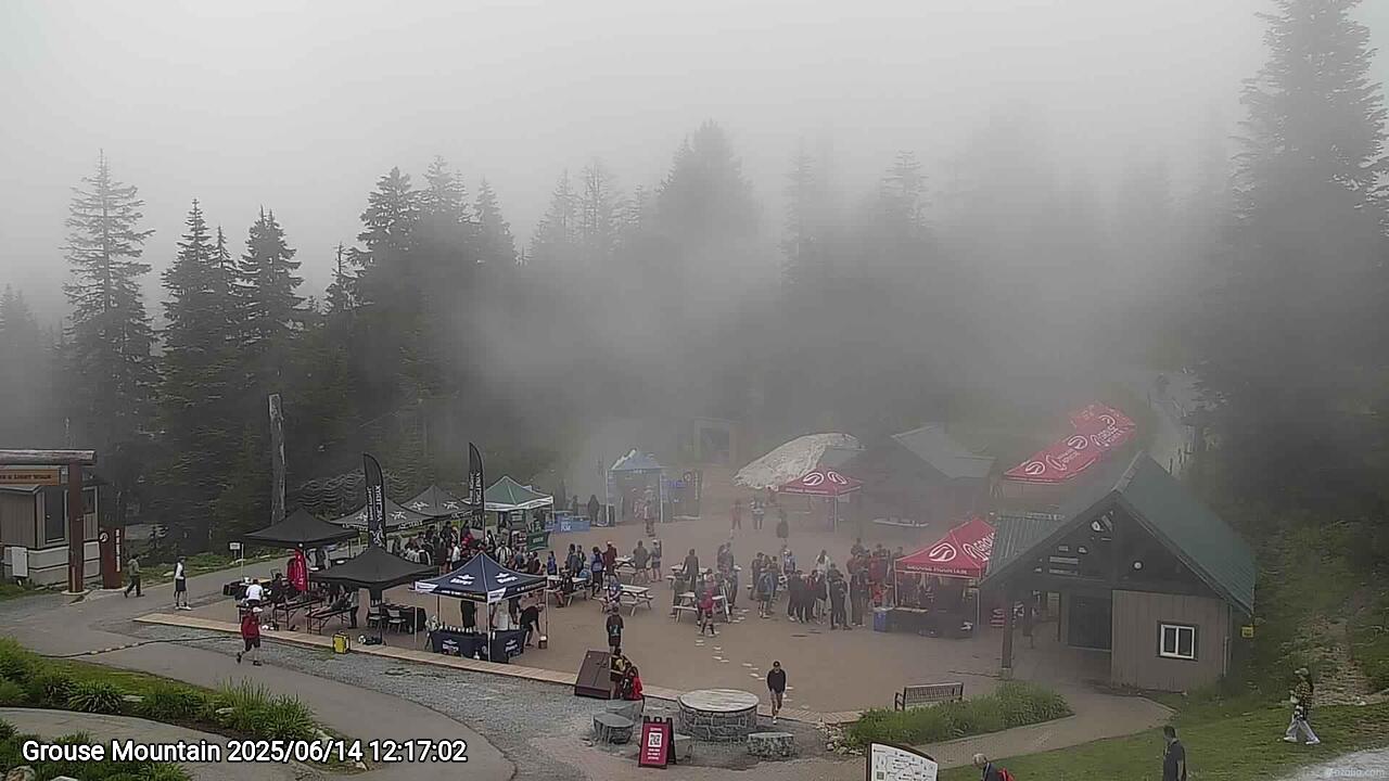 Webcam frame from Grouse Mountain at 2025/06/14 12:00