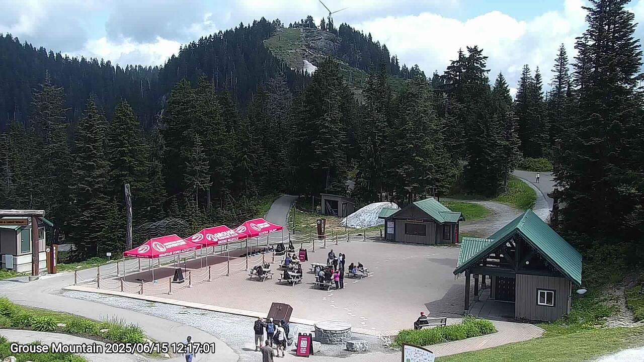 Webcam frame from Grouse Mountain at 2025/06/15 12:00